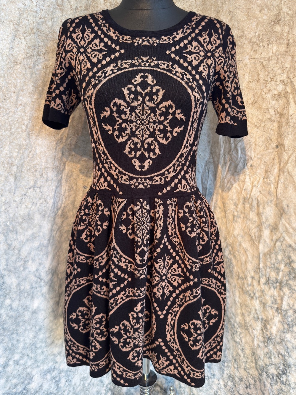 Romeo & Juliet Couture Baroque Sweater Dress - Medium